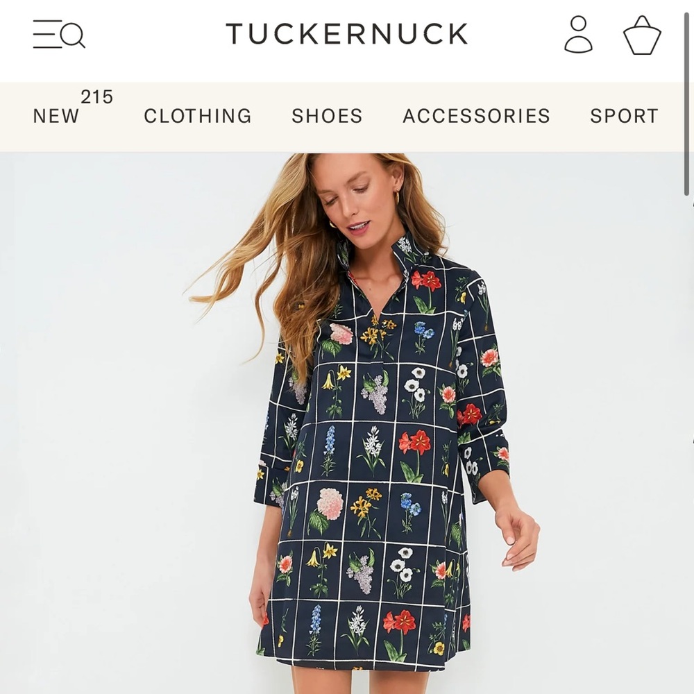 Tuckernuck navy fresh buds megan dress xxs euc